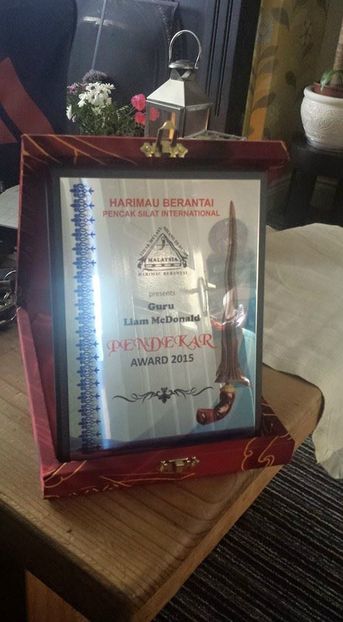 Pendekar Award  in Malay Silat from Guru Jak and the Harimau Berantai Clan